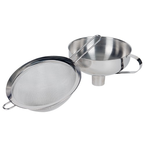 Stainless steel funnel with sieve insert ø16cm Kisag 2704