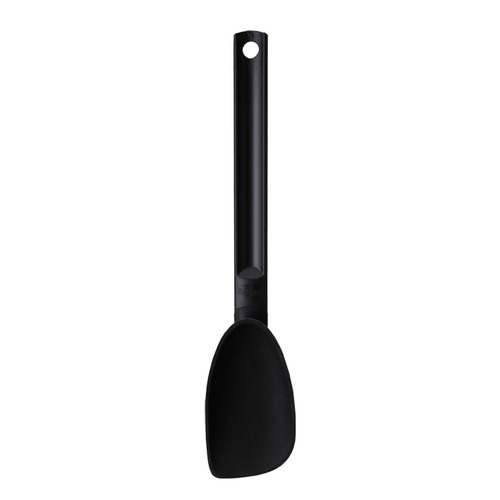 Silicone spoon black plastic handle 30cm